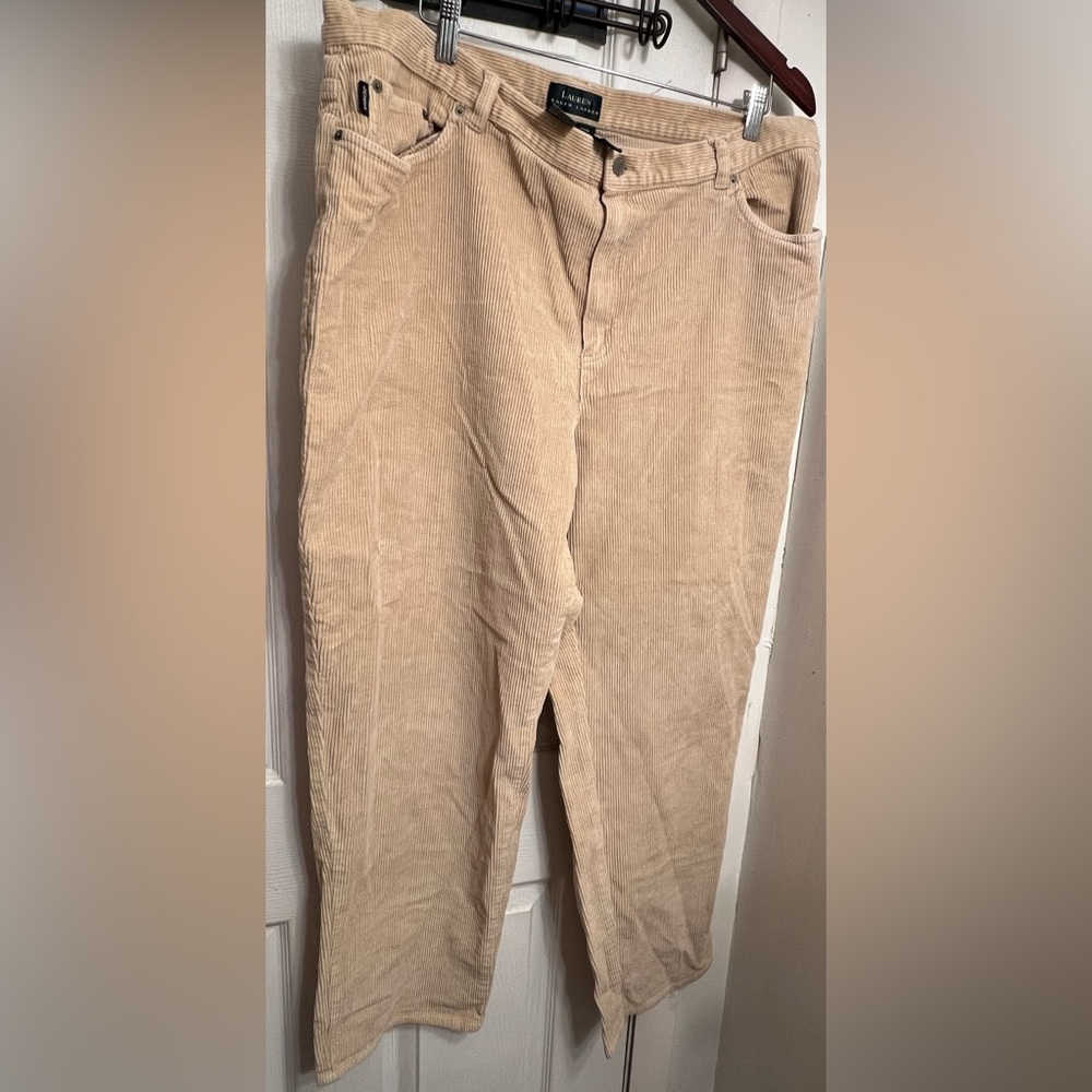 Women’s Size 22W Lauren Ralph Lauren Corduroy Tan Jeans